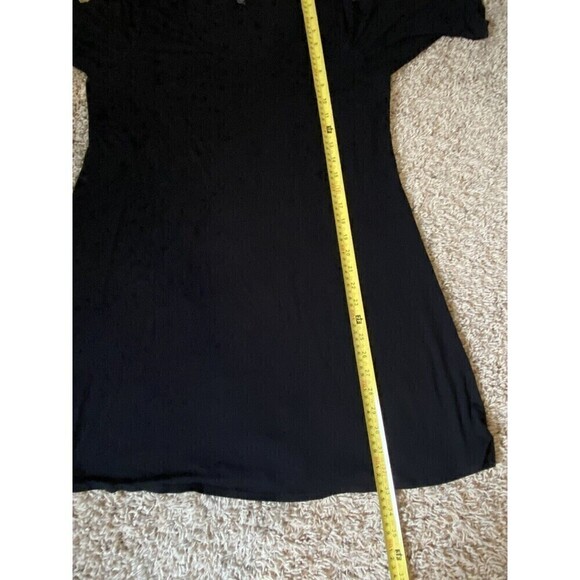 EILEEN Fisher Dress Black 3/4 Sleeves Stretch Midi Womens Size Medium Ne… - Picture 7 of 7